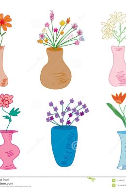 Рисунок ваза поэтапно с цветами