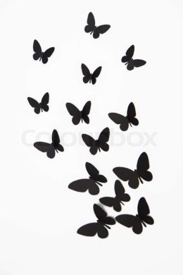 Трафарет маленькие бабочки