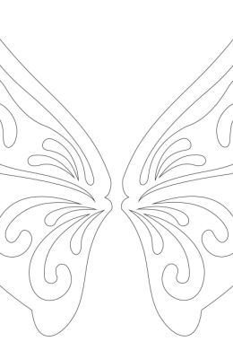 Крыло бабочки трафарет