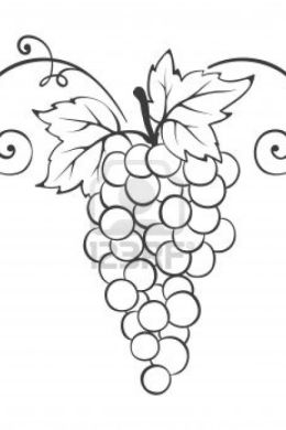 Трафарет гроздь винограда
