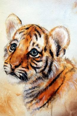 Красивые рисунки тигра гуашью