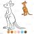 Рисунок кенгуру для детей карандашом