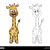 Жираф простой детский рисунок