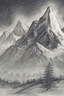 Рисунок горы карандашом