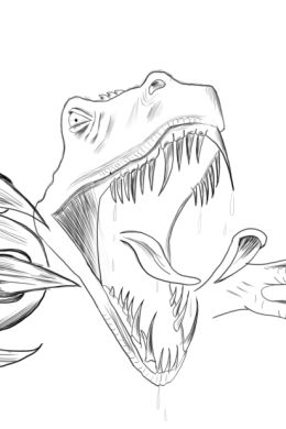Раскраска дилофозавр