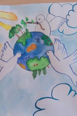 Детские рисунки о мире