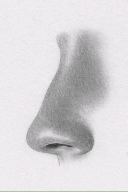 Нос рисунок карандашом