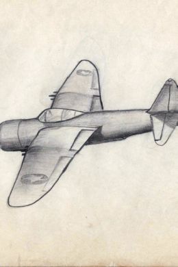 Рисунок самолета карандашом