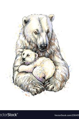 Медведь карандашом