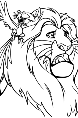 Король лев раскраска