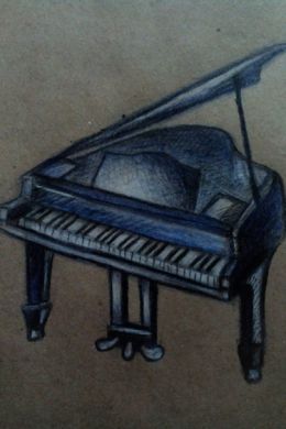 Фортепиано рисунок детский