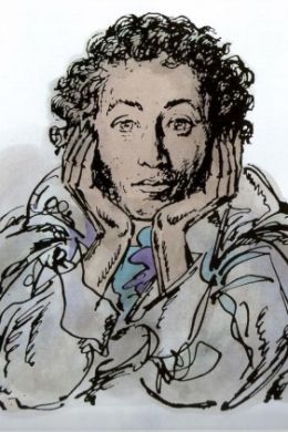 Портрет пушкина черно белый