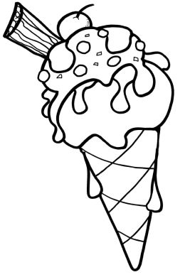 Раскраска мороженое единорог