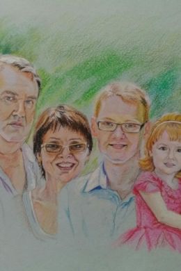 Семейный портрет рисунок