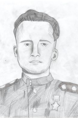 Портрет героя войны рисунок