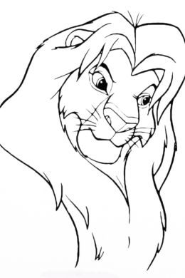 Раскраска симба король лев
