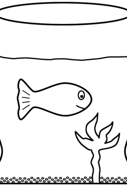Раскраска рыбы в аквариуме