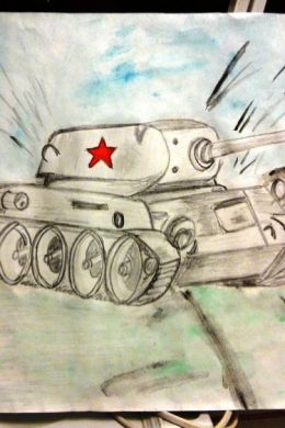 Детские рисунки про войну карандашом