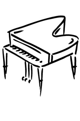 Пианино рисунок карандашом