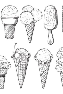 Мороженое рисунок карандашом