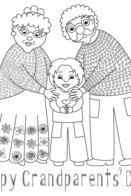 Детский рисунок бабушки и дедушки