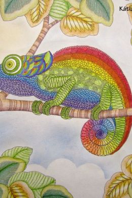 Детский рисунок хамелеона