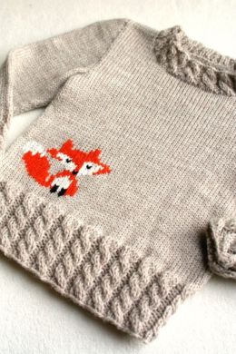 Узоры спицами для детского свитера