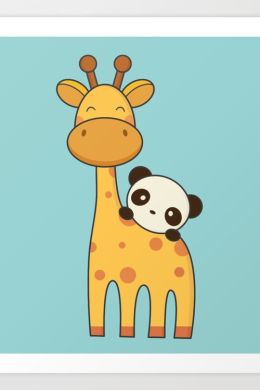 Жираф для срисовки
