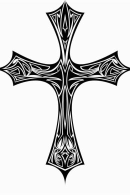 Католический крест эскиз