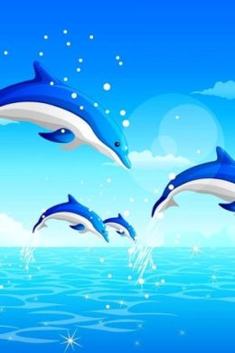 Рисунки дельфинов для срисовки