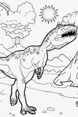 Раскраска для мальчиков динозавры
