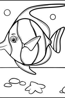 Рыба клоун раскраска