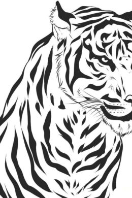 Мордочка тигра раскраска