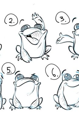 Легкие рисунки для срисовки лягушка