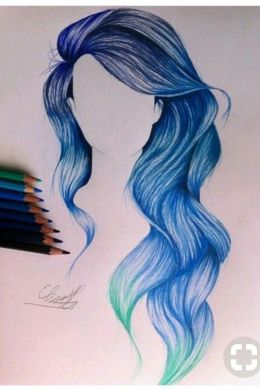 Рисунки для срисовки волосы