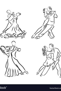 Раскраска бальные танцы