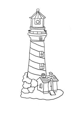 Рисунок маяка карандашом
