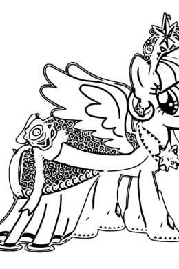 Раскраски пони принцесса искорка