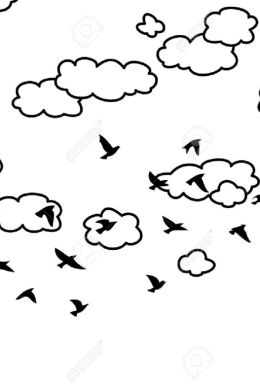 Небо рисунок карандашом для детей