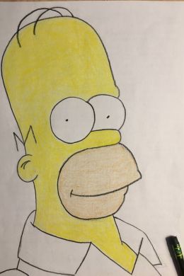 Симпсоны рисунки для срисовки легкие