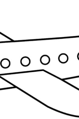 Самолет простой рисунок
