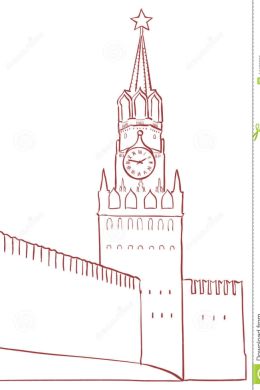 Рисунок для срисовки кремль