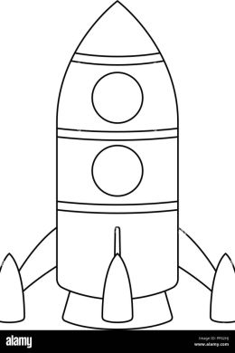 Легкий рисунок ракеты