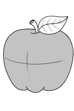Яблоко рисунок для срисовки
