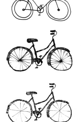 Простой рисунок велосипеда