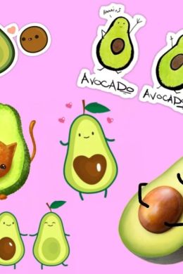Легкие рисунки для срисовки карандашом милые авокадо