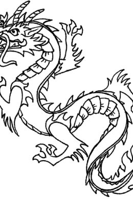 Рисунок китайского дракона для срисовки
