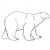 Трафарет медведя для рисования