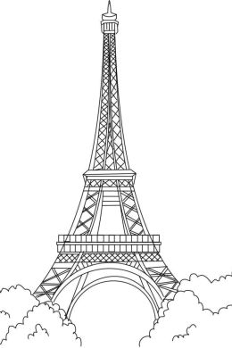 Рисунок карандашом для срисовки эйфелева башня