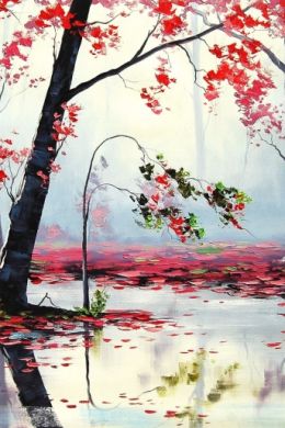 Рисунок осень красками